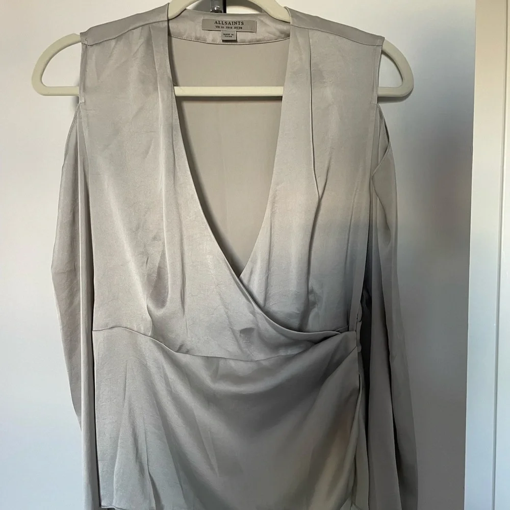 All Saints Cold Shoulder Blouse - Picture 3 of 5